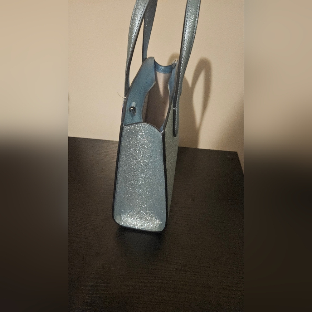 Kate Spade Sky Blue Tinsel Satchel Brand NEW With Tags - Picture 5 of 5